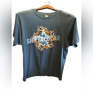 Alternative Dark Gray Diamond & Violin Artsy Graphic Tee 100% Cotton T-Shirt